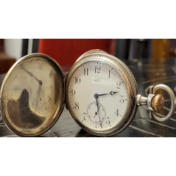 Zegarek kieszonkowy Polska Warszawa Adolf Mordo 1902r srebro 0.875 kal. Longines trzykopertowy Nr m185