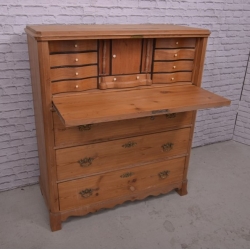 Sekretera Biedermeier XIXw sosna Nr j88