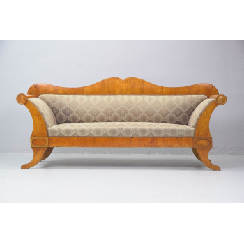 Kanapa sofa Biedermeier XIXw brzoza Nr m37