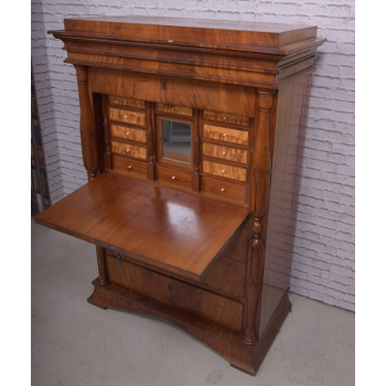 Sekretera Biedermeier XIXw mahoń Nr j55