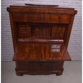 Sekretera Biedermeier XIXw mahoń Nr j56