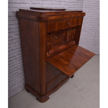 Sekretera Biedermeier XIXw mahoń Nr j56