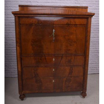 Sekretera Biedermeier XIXw mahoń Nr j57