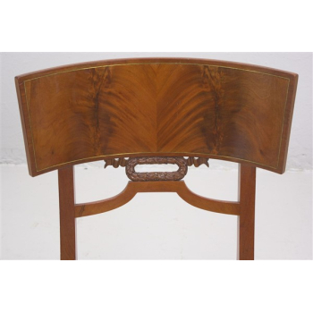 Komplet krzeseł Biedermeier XIXw 1810-1830r mahoń Nr N209